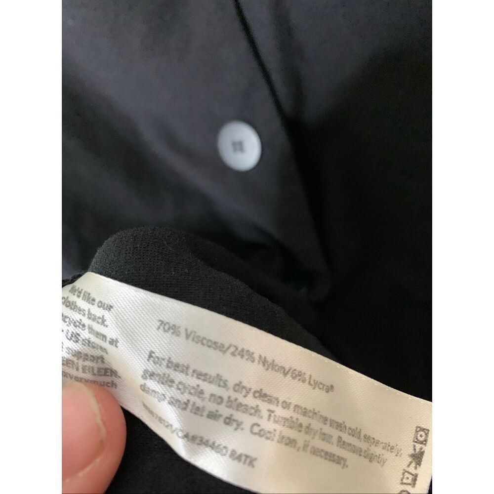 Eileen Fisher cardigan button front jacket black women's size large - Picture 4 of 4
